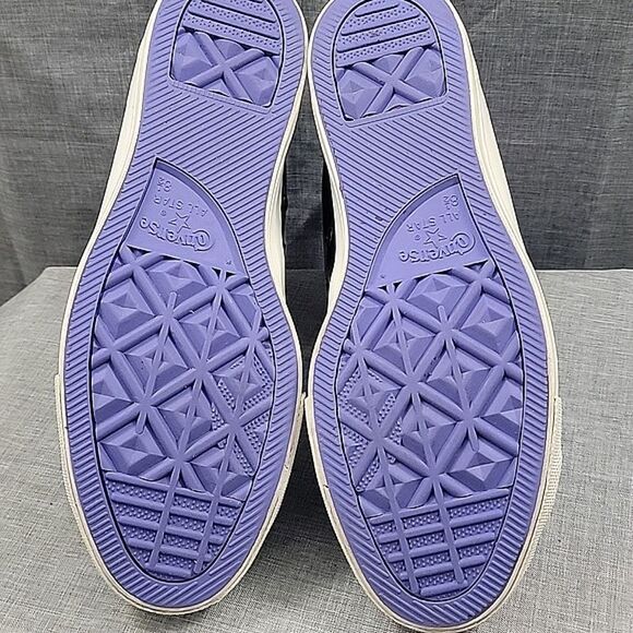 Converse All Star Chuck Taylor Hi-Top Metallic purple gloss Sneaker women's 10.5 - Picture 10 of 12
